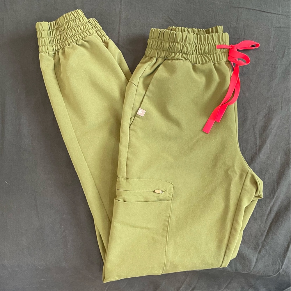 FIGS Dark Olive Scrub Pants